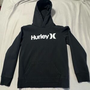 Hurley Black Hoodie with White Logo